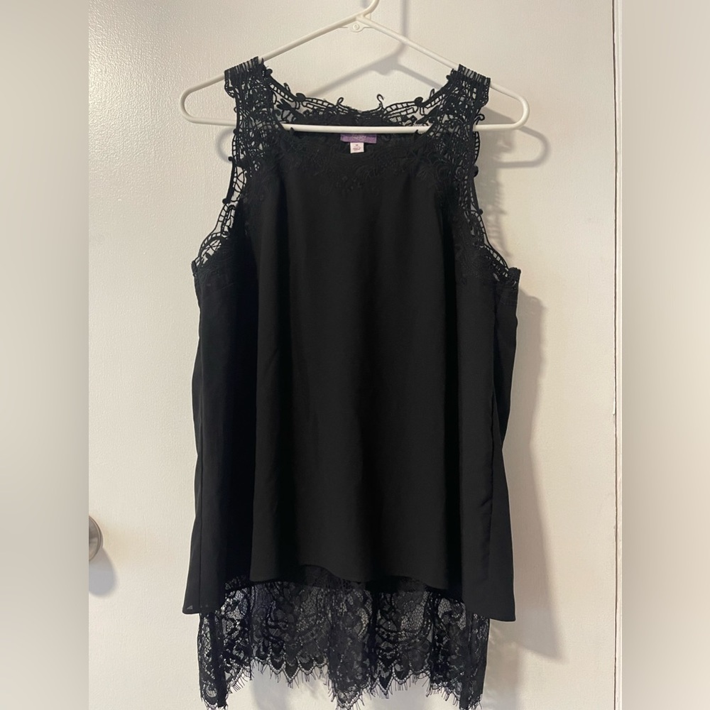 Black lace tank top